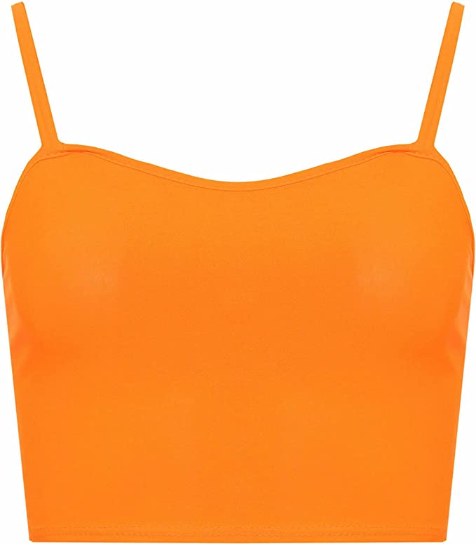 Womens Strappy Sleeveless Ladies Bralet Crop Stretch Vest Top - 8-14