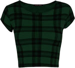 Load image into Gallery viewer, Women Cap Short Sleeve Crop Top Round Neck Plain/Printed T-Shirt Stretchy Summer Cropped Vest Tops Size 8-14