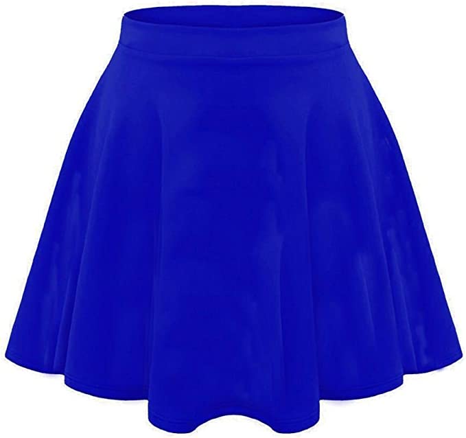 LUXE DIVA Girls Skater Skirt Flared High Waisted Flippy Stretch Mini Tutu Fancy School Skirts 5-14 Years