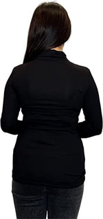 Load image into Gallery viewer, Ladies Polo Roll Neck Long Sleeve Turtle Neck Plain Jumpers for Women Top Womens Ladies New Plain Turtle Polo Roll Neck Long Sleeve Stretch Jumper T-Shirt Tee Top 8-14