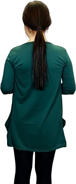 Ladies Long Sleeve Pocket Cardigan Womens Top Sizes 8-14