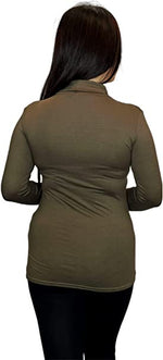Load image into Gallery viewer, Ladies Polo Roll Neck Long Sleeve Turtle Neck Plain Jumpers for Women Top Womens Ladies New Plain Turtle Polo Roll Neck Long Sleeve Stretch Jumper T-Shirt Tee Top 8-14