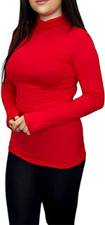 Load image into Gallery viewer, Ladies Polo Roll Neck Long Sleeve Turtle Neck Plain Jumpers for Women Top Womens Ladies New Plain Turtle Polo Roll Neck Long Sleeve Stretch Jumper T-Shirt Tee Top 8-14