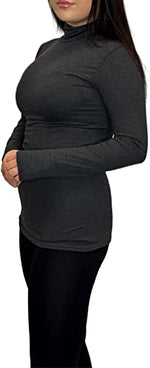 Load image into Gallery viewer, Ladies Polo Roll Neck Long Sleeve Turtle Neck Plain Jumpers for Women Top Womens Ladies New Plain Turtle Polo Roll Neck Long Sleeve Stretch Jumper T-Shirt Tee Top 8-14