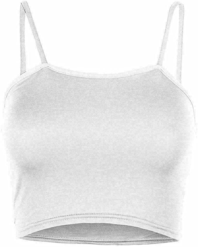 Womens Strappy Sleeveless Ladies Bralet Crop Stretch Vest Top - 8-14
