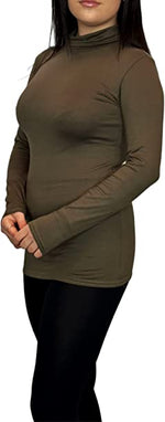 Load image into Gallery viewer, Ladies Polo Roll Neck Long Sleeve Turtle Neck Plain Jumpers for Women Top Womens Ladies New Plain Turtle Polo Roll Neck Long Sleeve Stretch Jumper T-Shirt Tee Top 8-14