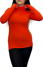Load image into Gallery viewer, Ladies Polo Roll Neck Long Sleeve Turtle Neck Plain Jumpers for Women Top Womens Ladies New Plain Turtle Polo Roll Neck Long Sleeve Stretch Jumper T-Shirt Tee Top 8-14