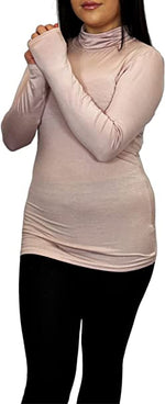 Load image into Gallery viewer, Ladies Polo Roll Neck Long Sleeve Turtle Neck Plain Jumpers for Women Top Womens Ladies New Plain Turtle Polo Roll Neck Long Sleeve Stretch Jumper T-Shirt Tee Top 8-14