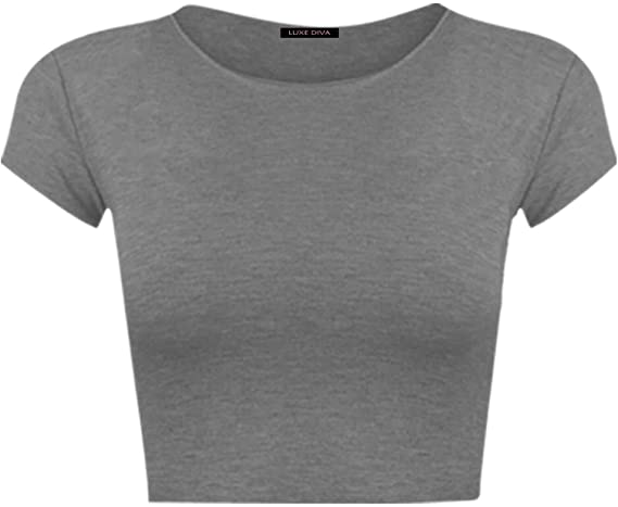 Women Cap Short Sleeve Crop Top Round Neck Plain/Printed T-Shirt Stretchy Summer Cropped Vest Tops Size 8-14