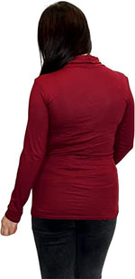 Load image into Gallery viewer, Ladies Polo Roll Neck Long Sleeve Turtle Neck Plain Jumpers for Women Top Womens Ladies New Plain Turtle Polo Roll Neck Long Sleeve Stretch Jumper T-Shirt Tee Top 8-14