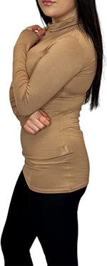 Load image into Gallery viewer, Ladies Polo Roll Neck Long Sleeve Turtle Neck Plain Jumpers for Women Top Womens Ladies New Plain Turtle Polo Roll Neck Long Sleeve Stretch Jumper T-Shirt Tee Top 8-14