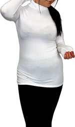 Load image into Gallery viewer, Ladies Polo Roll Neck Long Sleeve Turtle Neck Plain Jumpers for Women Top Womens Ladies New Plain Turtle Polo Roll Neck Long Sleeve Stretch Jumper T-Shirt Tee Top 8-14