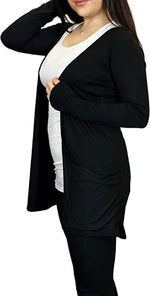 Load image into Gallery viewer, Ladies Long Sleeve Pocket Cardigan Womens Top Sizes 8-14