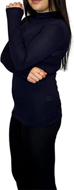 Load image into Gallery viewer, Ladies Polo Roll Neck Long Sleeve Turtle Neck Plain Jumpers for Women Top Womens Ladies New Plain Turtle Polo Roll Neck Long Sleeve Stretch Jumper T-Shirt Tee Top 8-14