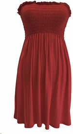 Load image into Gallery viewer, New Womens Ladies Sheering Top Strapless Bandeau Dress Top Jersey Ladies Plus Size Boobtube Top Dress UK 16-22