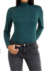 Load image into Gallery viewer, Ladies Polo Roll Neck Long Sleeve Turtle Neck Plain Jumpers for Women Top Womens Ladies New Plain Turtle Polo Roll Neck Long Sleeve Stretch Jumper T-Shirt Tee Top 8-14