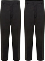 Load image into Gallery viewer, Boys School Uniform Half Elastic Waist Zip & Clip Trouser Boys Zip & Clip School Uniform Pants Boys Pull Up School Trousers 4-15 Years