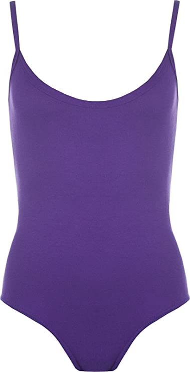 Womens Strappy Sleeveless Ladies Camisole Vest Bodysuit Leotard Top - 8-26