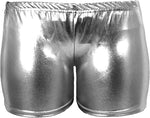 Load image into Gallery viewer, Womens Metallic Wet Look Hot Pants Womens Red Blue Shiny Halloween Summer Fancy Party Disco Wet Look Shorts