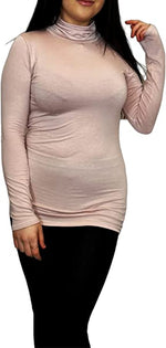 Load image into Gallery viewer, Ladies Polo Roll Neck Long Sleeve Turtle Neck Plain Jumpers for Women Top Womens Ladies New Plain Turtle Polo Roll Neck Long Sleeve Stretch Jumper T-Shirt Tee Top 8-14