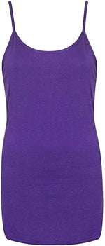 Load image into Gallery viewer, Women's Plain Cami Tunic Top Long Strappy Vest Stretchy Mini Dress UK 8-22