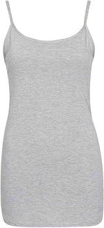 Load image into Gallery viewer, Women's Plain Cami Tunic Top Long Strappy Vest Stretchy Mini Dress UK 8-22