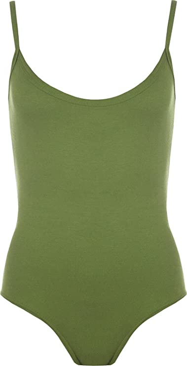 Womens Strappy Sleeveless Ladies Camisole Vest Bodysuit Leotard Top - 8-26