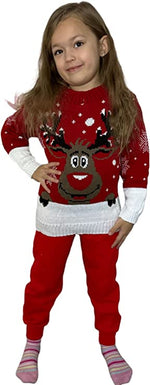 Load image into Gallery viewer, Children's Kids Girls Boys Rudolph On The Wall Christmas Jumper