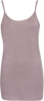 Load image into Gallery viewer, Women's Plain Cami Tunic Top Long Strappy Vest Stretchy Mini Dress UK 8-22