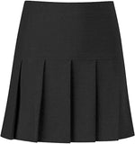Load image into Gallery viewer, Girls Kids Women Ladies School Uniform All Round Pleated School Skirt with Zip Drop Waist Girls Ladies School Drop Waisted Pleated Skirt Formal in Black Grey & Navy