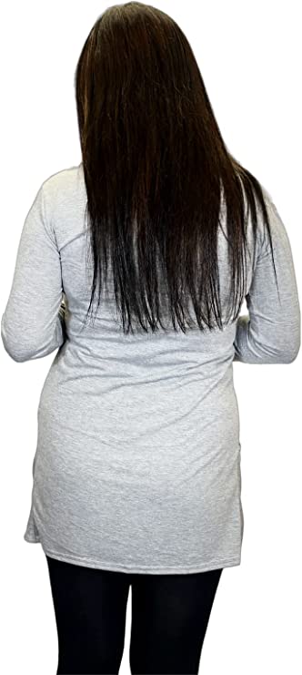 Ladies Long Sleeve Pocket Cardigan Womens Top Sizes 16-26