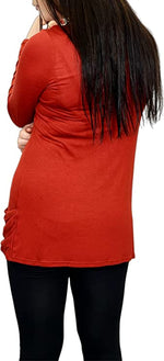 Load image into Gallery viewer, Ladies Long Sleeve Pocket Cardigan Womens Top Sizes 16-26