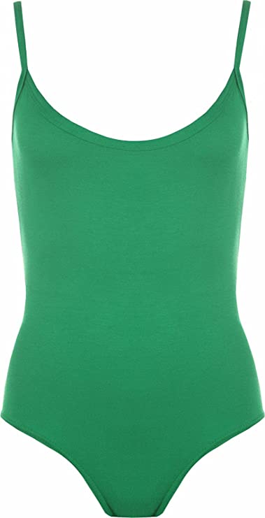 Womens Strappy Sleeveless Ladies Camisole Vest Bodysuit Leotard Top - 8-26