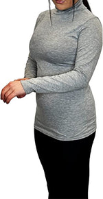 Load image into Gallery viewer, Ladies Polo Roll Neck Long Sleeve Turtle Neck Plain Jumpers for Women Top Womens Ladies New Plain Turtle Polo Roll Neck Long Sleeve Stretch Jumper T-Shirt Tee Top 8-14