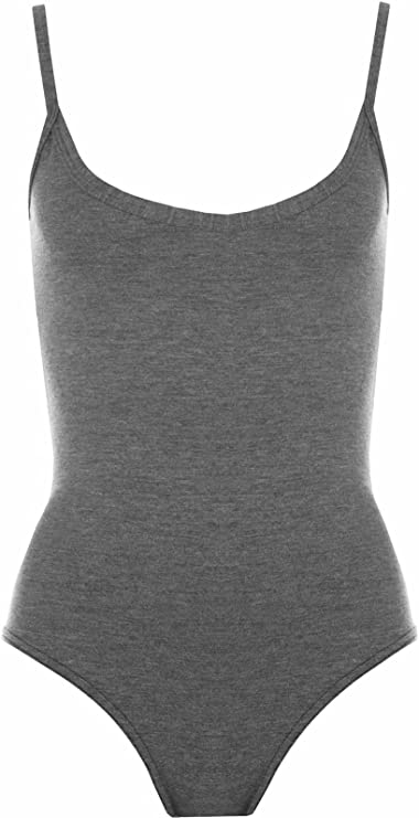 Womens Strappy Sleeveless Ladies Camisole Vest Bodysuit Leotard Top - 8-26