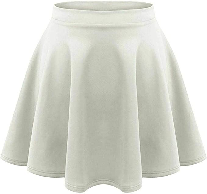 LUXE DIVA Girls Skater Skirt Flared High Waisted Flippy Stretch Mini Tutu Fancy School Skirts 5-14 Years