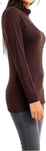 Load image into Gallery viewer, Ladies Polo Roll Neck Long Sleeve Turtle Neck Plain Jumpers for Women Top Womens Ladies New Plain Turtle Polo Roll Neck Long Sleeve Stretch Jumper T-Shirt Tee Top 8-14