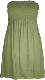 Load image into Gallery viewer, New Womens Ladies Sheering Top Strapless Bandeau Dress Top Jersey Ladies Plus Size Boobtube Top Dress UK 16-22