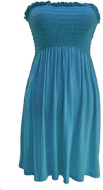 Load image into Gallery viewer, New Womens Ladies Sheering Top Strapless Bandeau Dress Top Jersey Ladies Plus Size Boobtube Top Dress UK 16-22