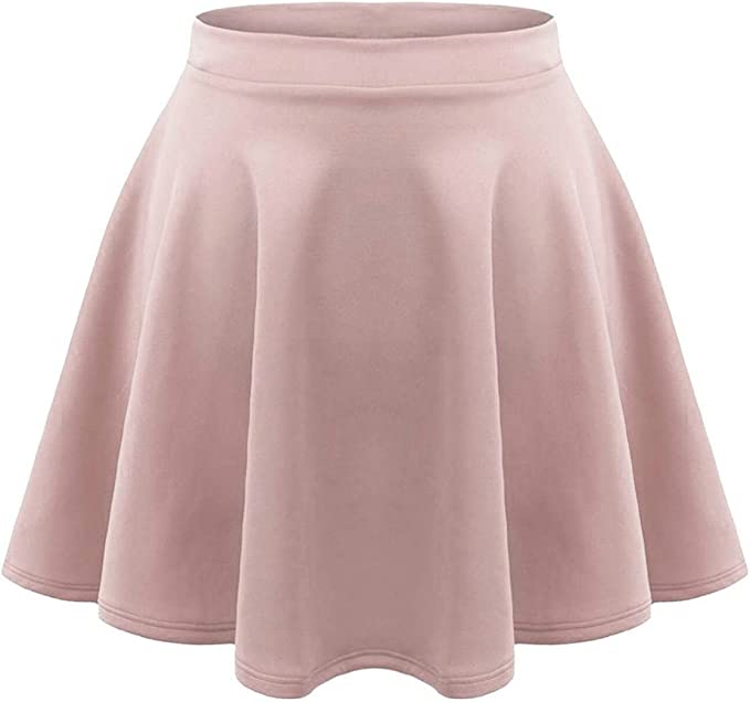 LUXE DIVA Girls Skater Skirt Flared High Waisted Flippy Stretch Mini Tutu Fancy School Skirts 5-14 Years