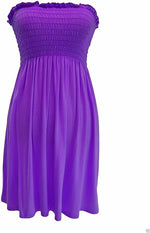 Load image into Gallery viewer, New Womens Ladies Sheering Top Strapless Bandeau Dress Top Jersey Ladies Plus Size Boobtube Top Dress UK 16-22