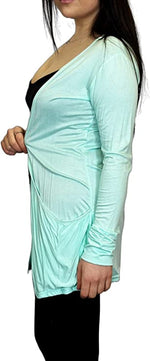 Load image into Gallery viewer, Ladies Long Sleeve Pocket Cardigan Womens Top Sizes 16-26