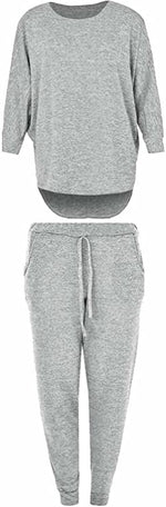 Load image into Gallery viewer, Kids Tracksuit Girls 2 Piece Track Suit Set High Low Top and Bottoms Jogging Suits New Age 5 6 7 8 9 10 11 12 13 Years