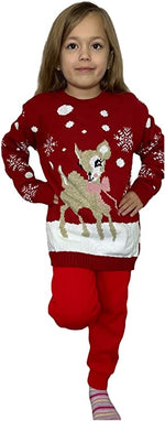 Load image into Gallery viewer, Children's Kids Girls Boys Bambi Christmas Jumper