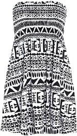 Load image into Gallery viewer, New Womens Ladies Sheering Top Strapless Bandeau Dress Top Jersey Ladies Plus Size Boobtube Top Dress UK 16-22