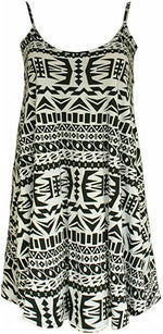 Load image into Gallery viewer, Plus Size Womens Printed Strappy Sleeveless Ladies Mini Dress Vest Top