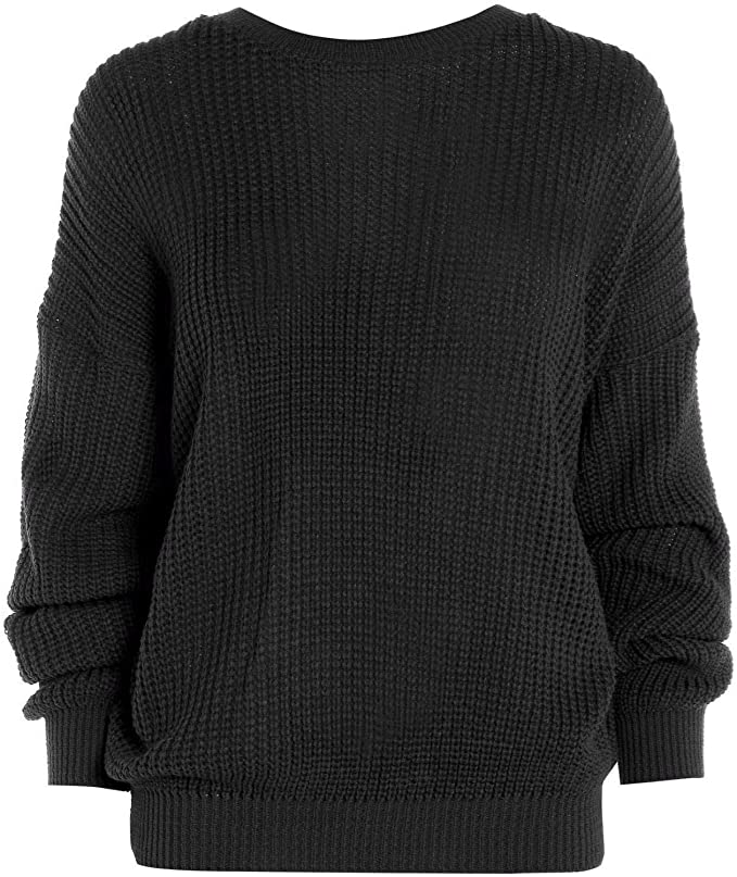 Womens Oversized Chunky Baggy Jumper Knitted Sweater Top 16-26