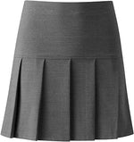 Load image into Gallery viewer, Girls Kids Women Ladies School Uniform All Round Pleated School Skirt with Zip Drop Waist Girls Ladies School Drop Waisted Pleated Skirt Formal in Black Grey & Navy