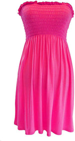 Load image into Gallery viewer, New Womens Ladies Sheering Top Strapless Bandeau Dress Top Jersey Ladies Plus Size Boobtube Top Dress UK 16-22