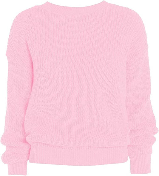 LUXE DIVA Women's Chunky Knit Jumper Plus Size